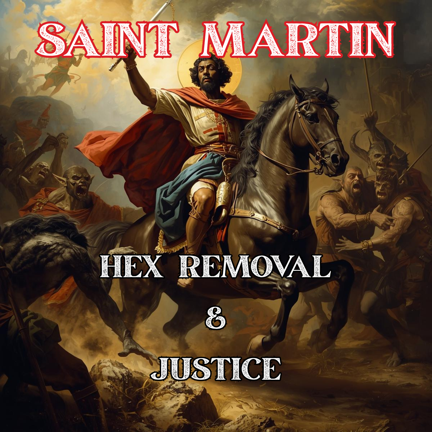SAINT MARTIN HEX REMOVAL & JUSTICE CANDLE SERVICE